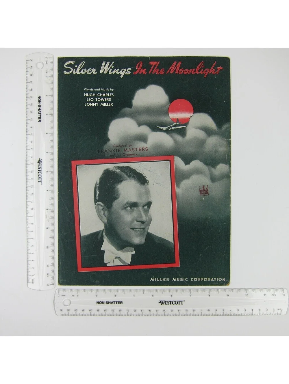 Sheet Music Silver Wings In The Moonlight Frankie Masters WWII WW2 Vintage 1943